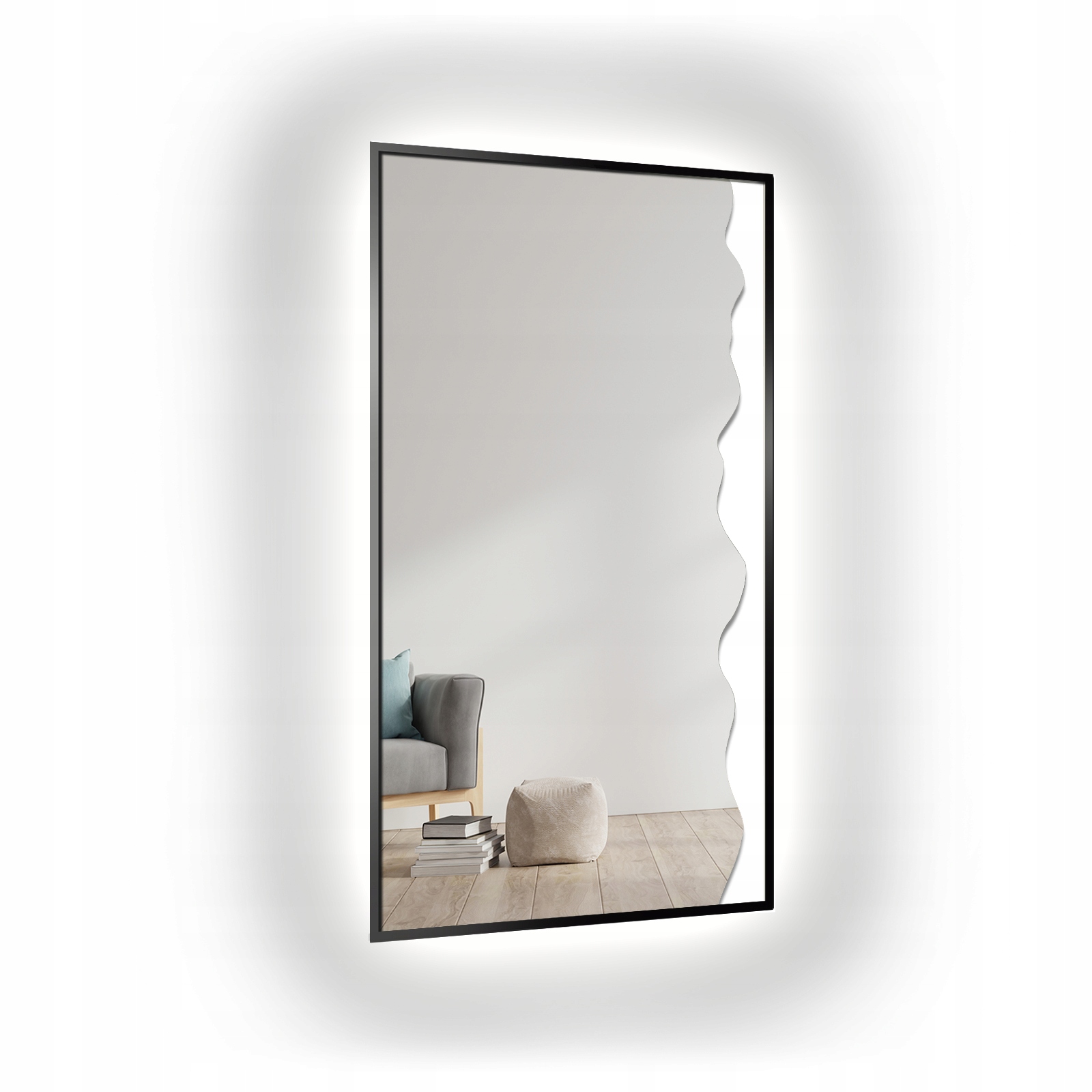 Zrcadlo Wiena v Mdf rámu s Led podsvícením 80x160