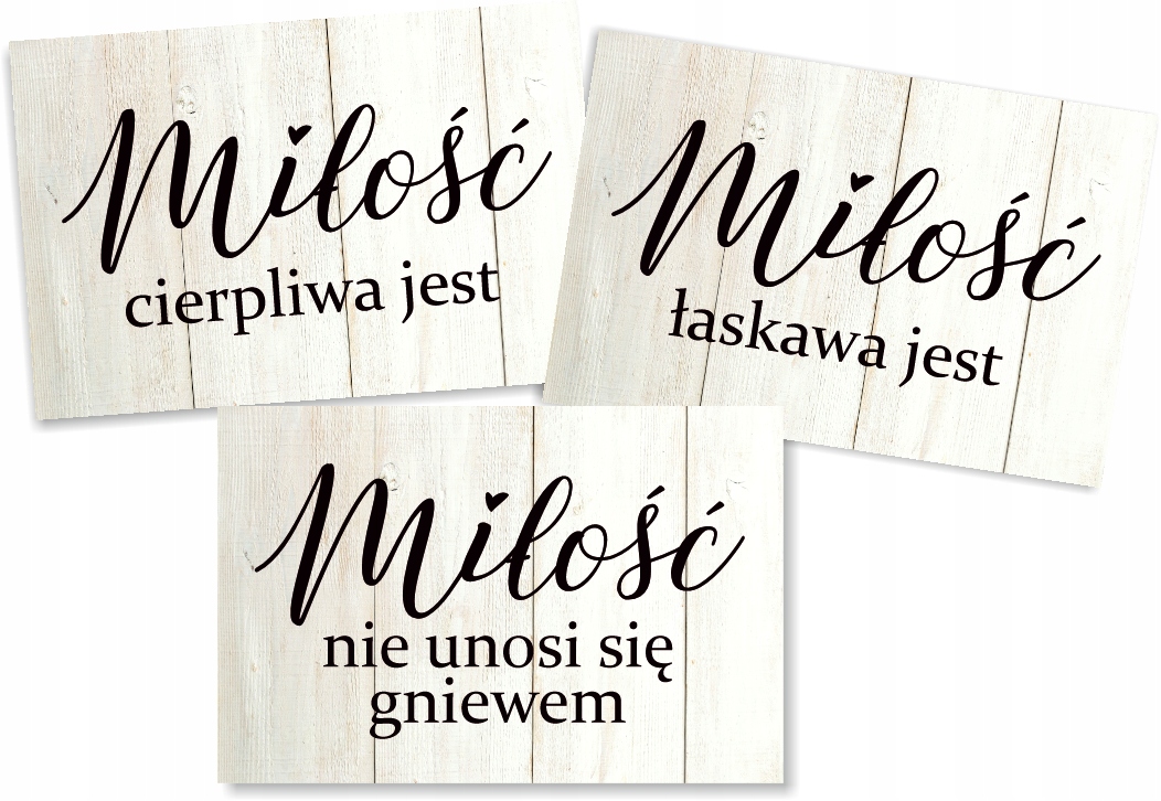 

Zestaw 12 Tabliczek Hymn O Miłości Ślub serce beż