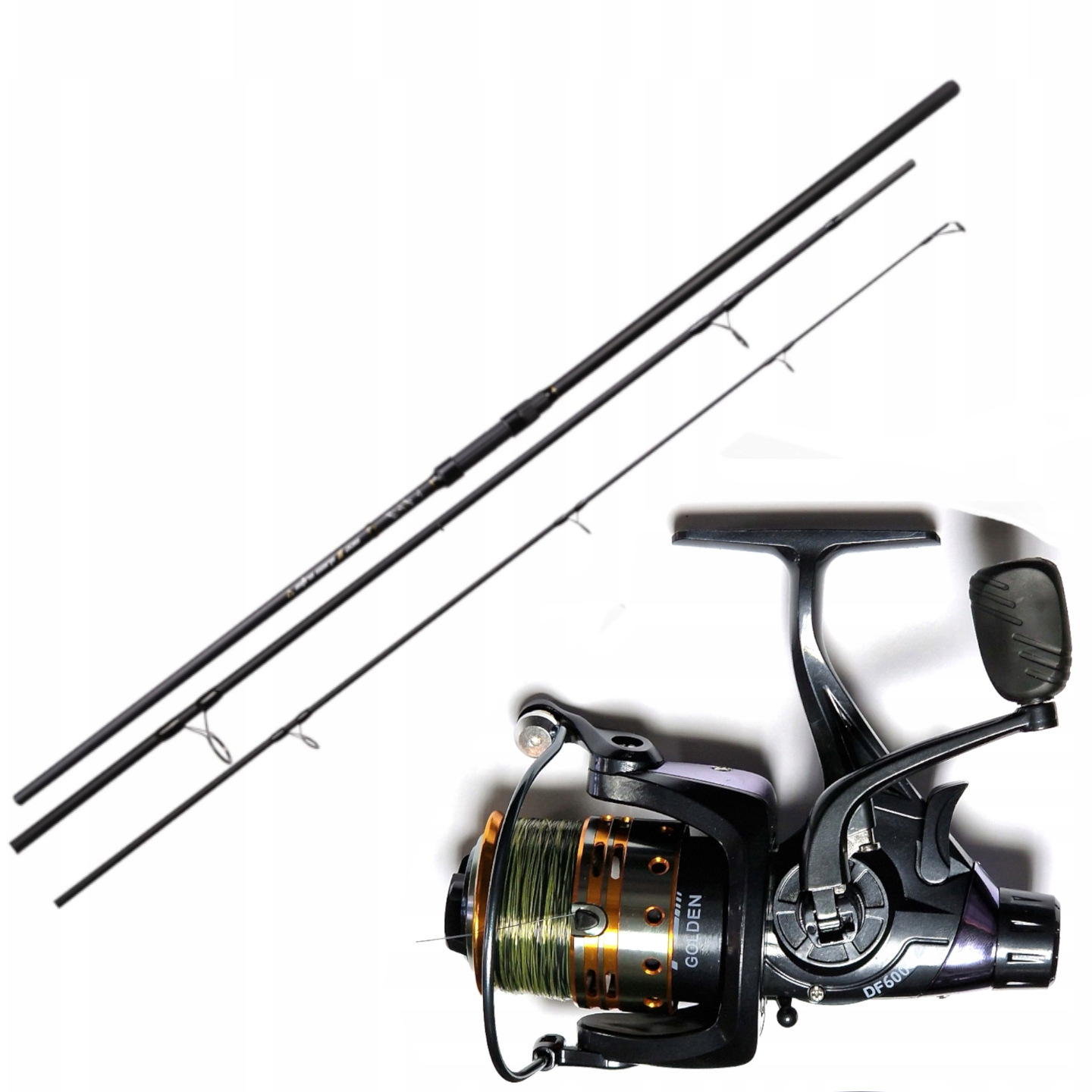 Zestaw karpiowy kołowrotek Fl wędka karp Mikado Intro 3,90m żyłka