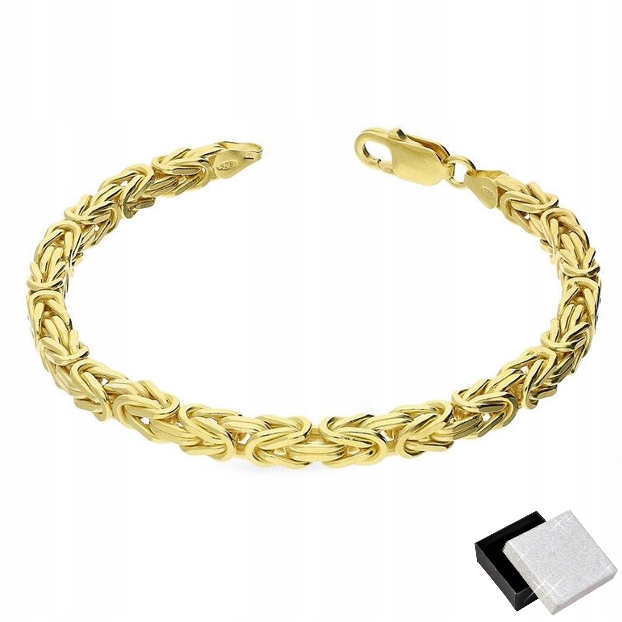 

Bransoleta Splot Królewski 20CM Srebro 925+24K