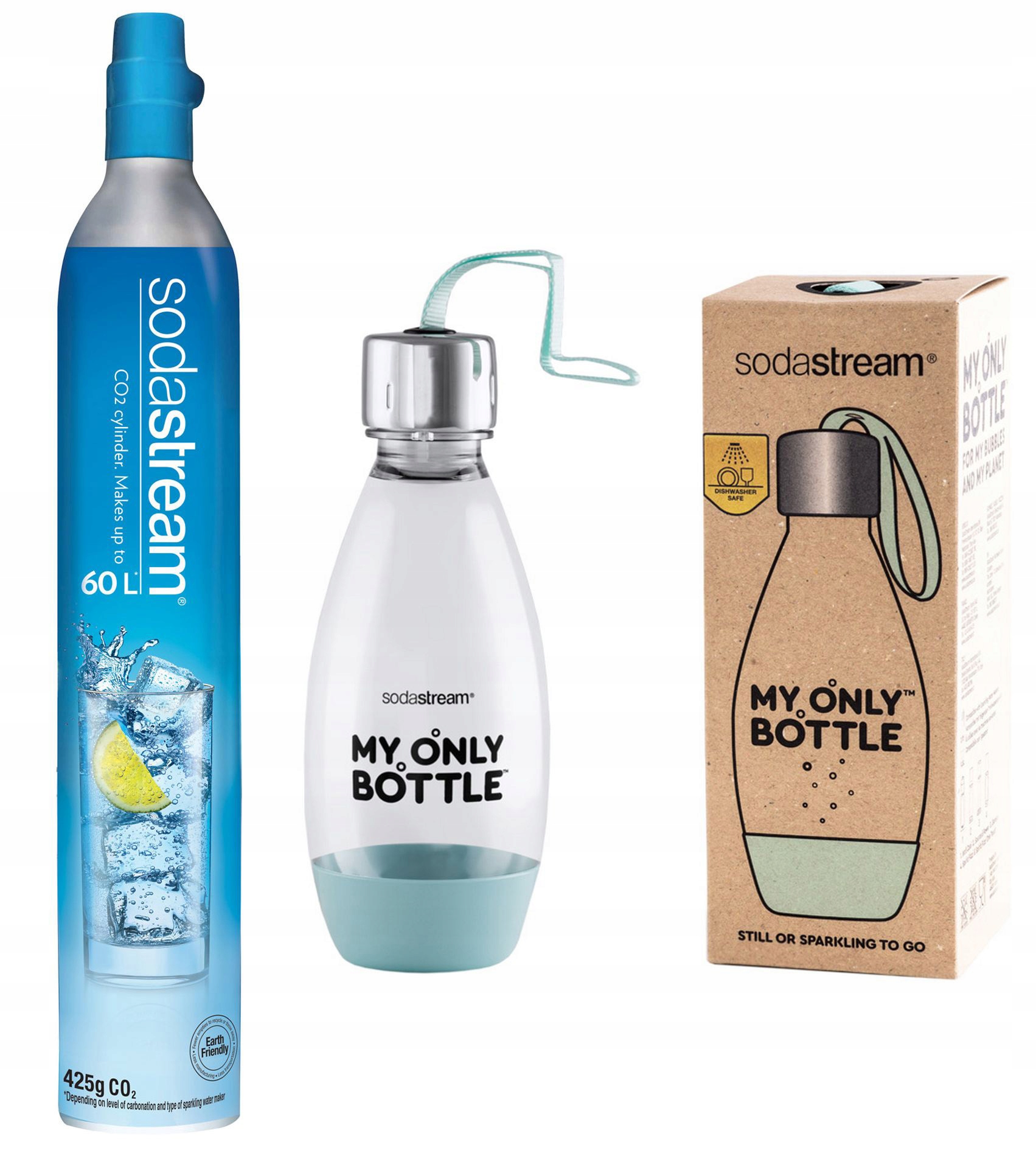 SodaStream nabój CO2 425g + butelka MOB 0,5L mięta