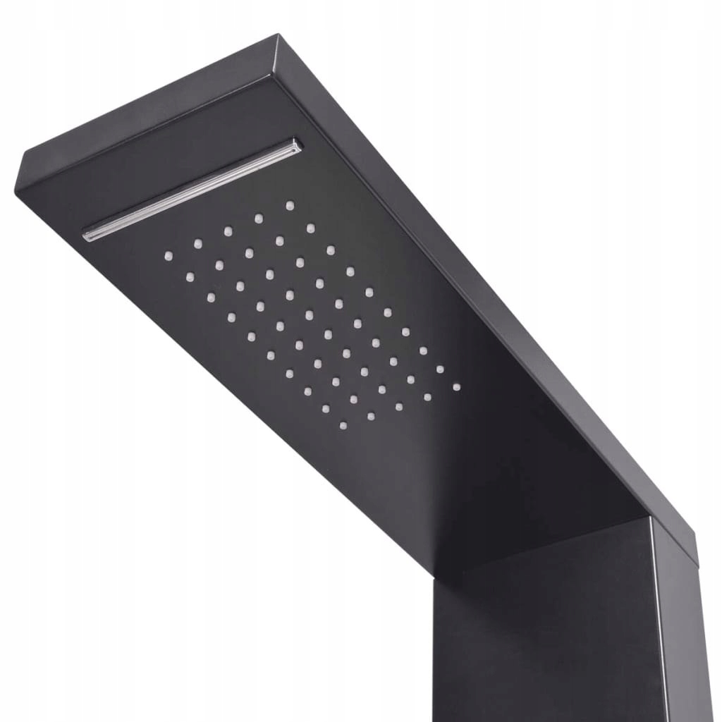 Hliníkový sprchový panel matná čierna Výška výrobku: 130 cm