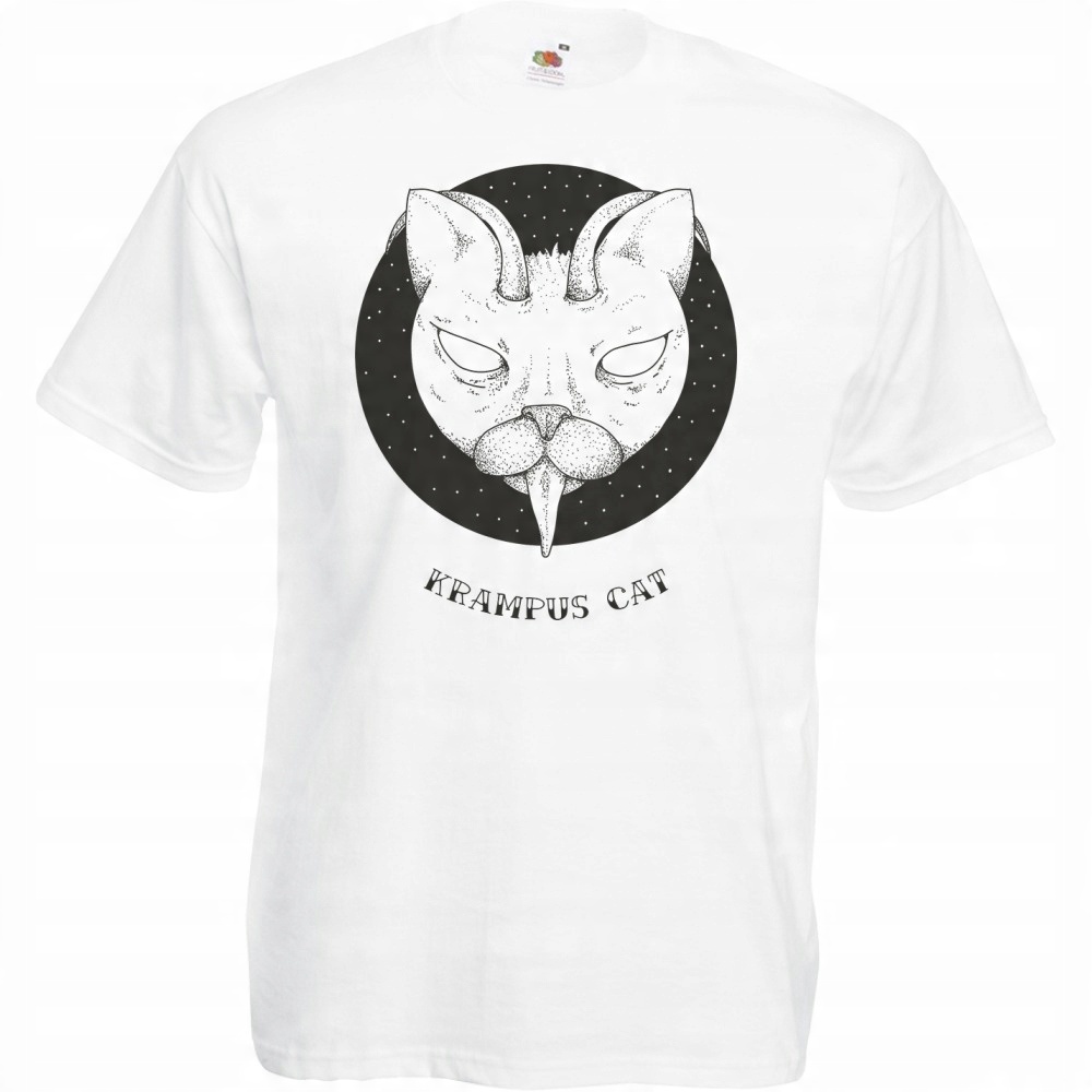 

Koszulka krampus cat kot S biała