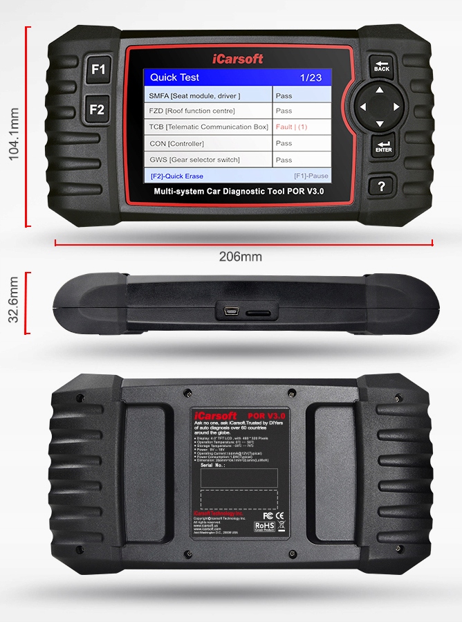 Skaner OBD2 iCarsoft POR V3.0 Porsche Marka iCarsoft