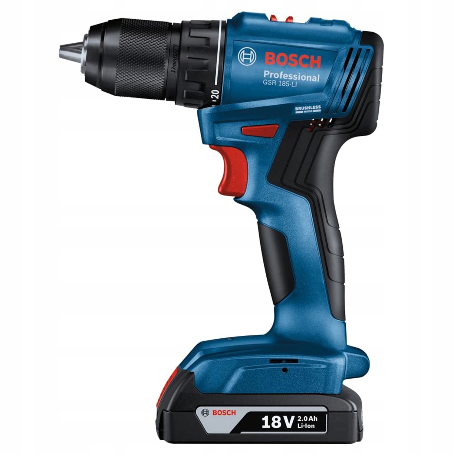 ZESTAW WKRĘTARKA BOSCH 18V 2x2,0Ah ZESTAW GSR 185-LI Napięcie [V] 18