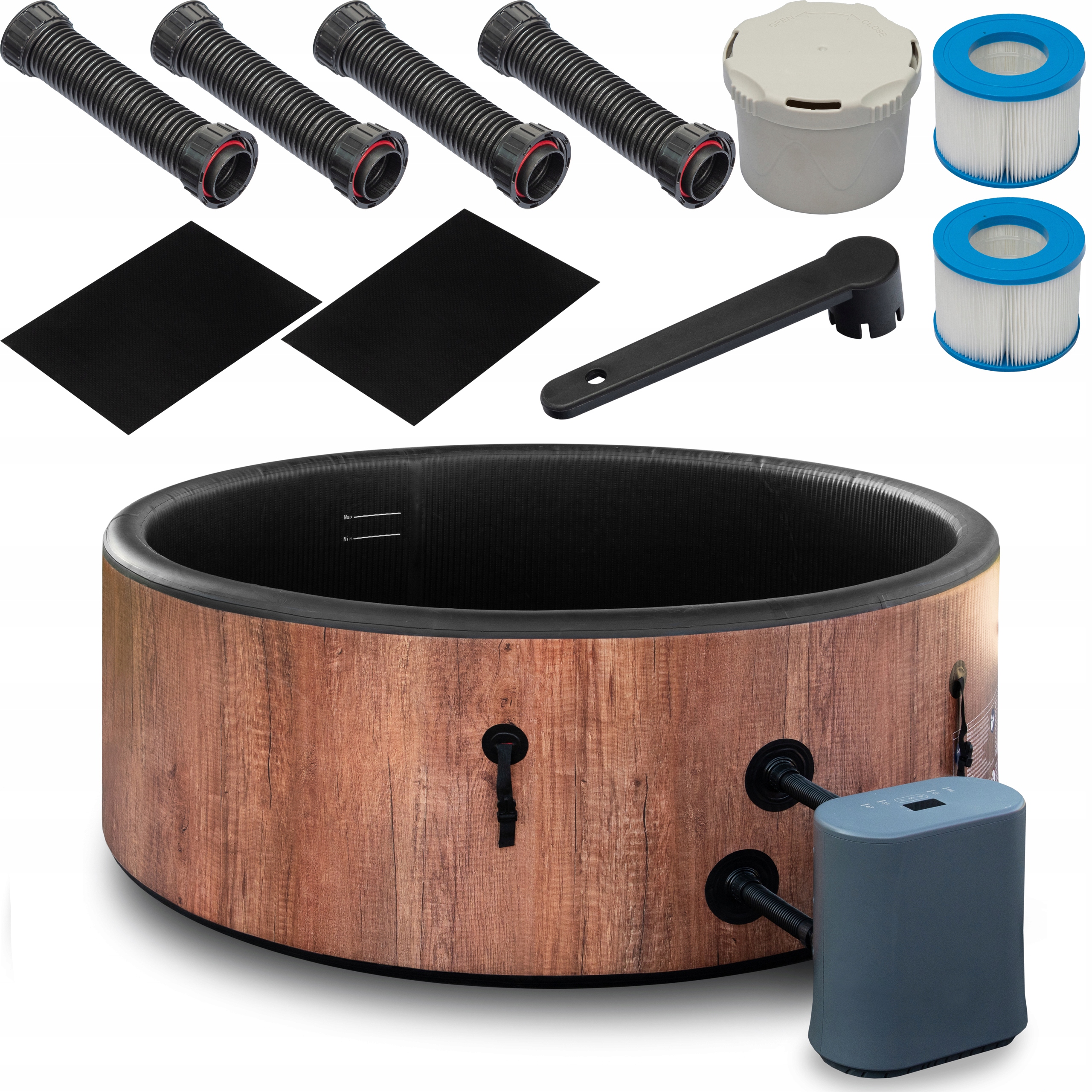 SPA OGRODOWE DMUCHANE BASEN Z HYDROMASAŻEM OGRODOWY 6 OSÓB 2024 DĄB COIL EAN (GTIN) 5902143679813