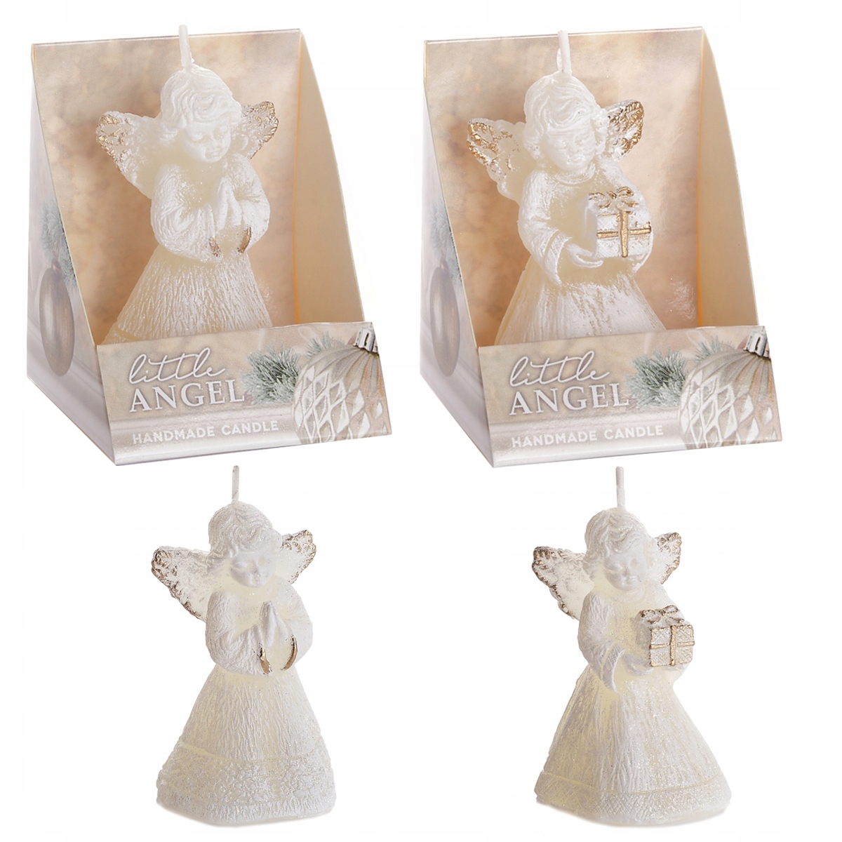 Little Angel Vianočná sviečka Ozdobná figurka Bartek Candles 20 Kusov
