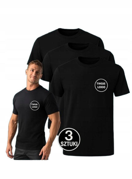 3X Pánské pracovní tričko Logo Firmy reklamní Vlastní Potisk XL
