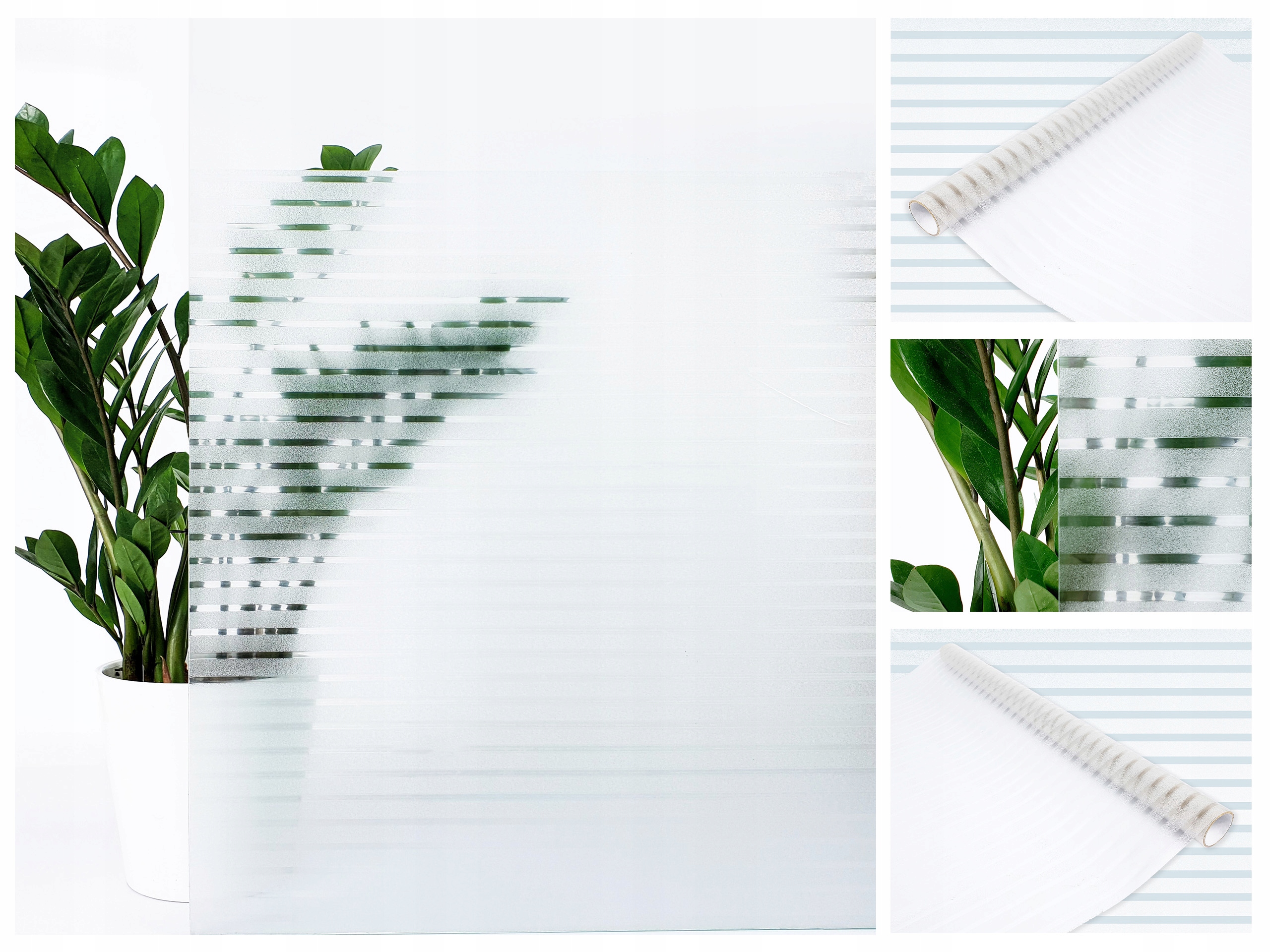 

Folia Statyczna Na Okna Szyby Plexi Wzór Pasy 45cm