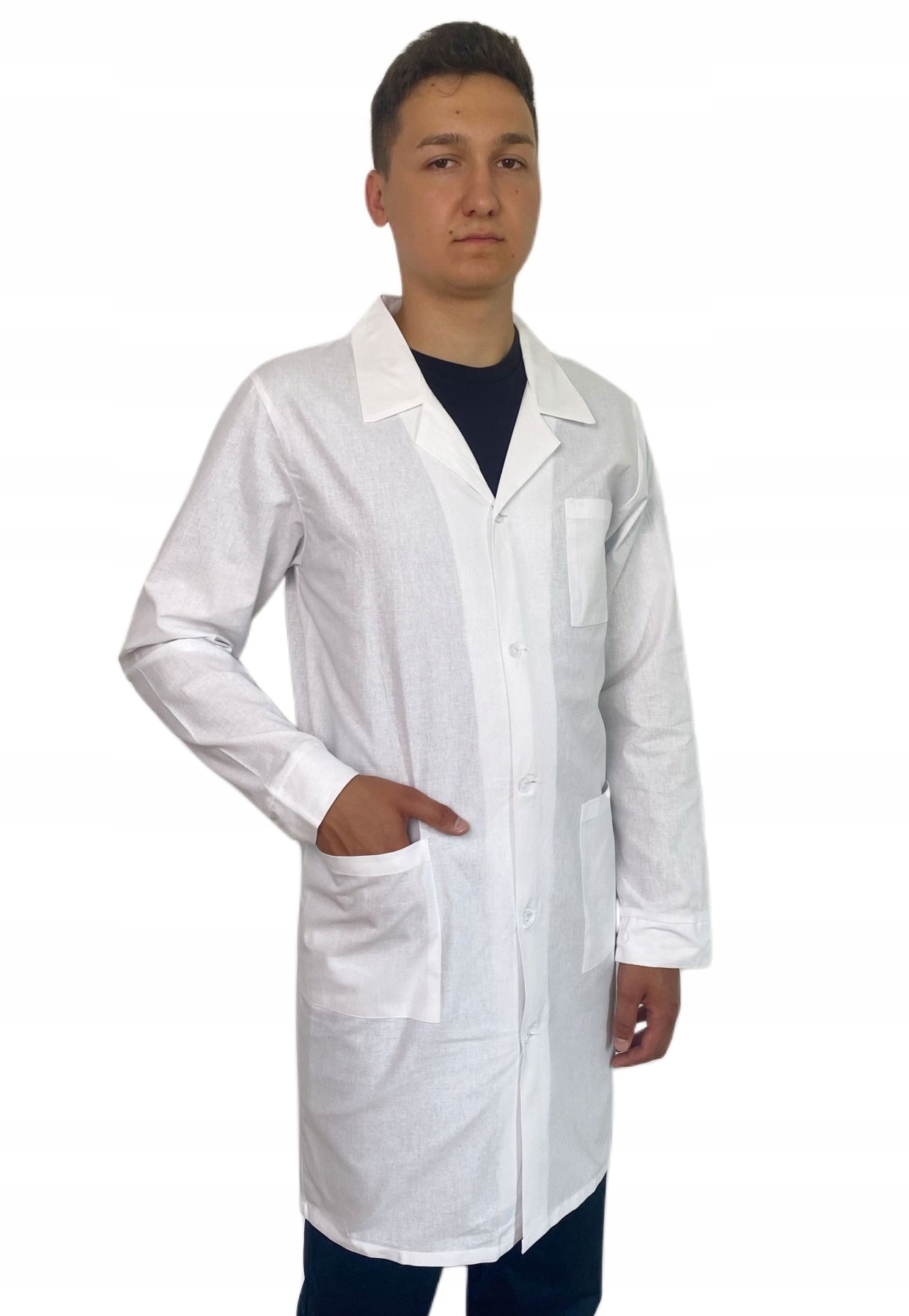 

Fartuch laboratoryjny męski biały bawełna r.XXL