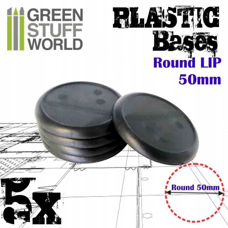 

Plastic Bases 50 mm podstawki pod figurki 5 szt.