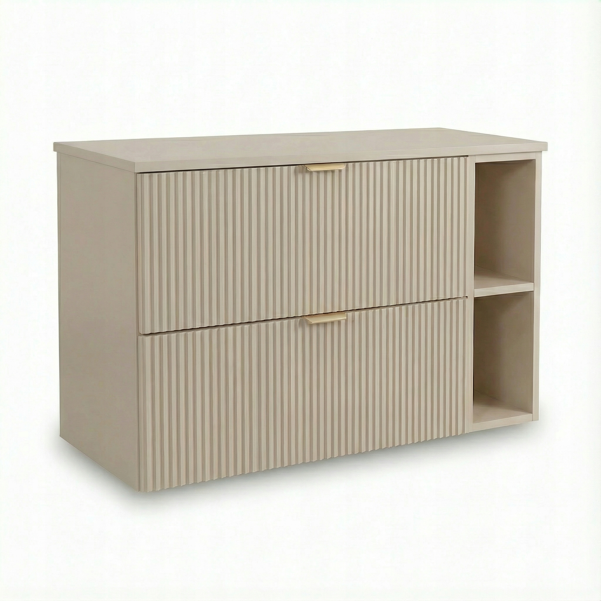 Skříňka pod umyvadlo s regálem 100 cm s rýhovanými čely Kašmír Willy