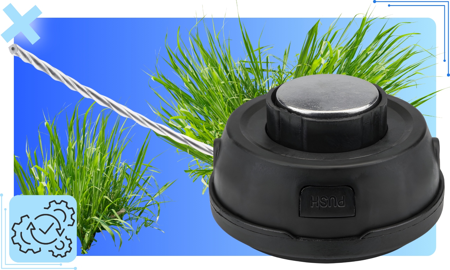 GŁOWICA AUTOMATYCZNA ŻYŁKOWA DO KOSY SPALINOWEJ PODKASZARKI KOS SPALINOWYCH Kod producenta G-413