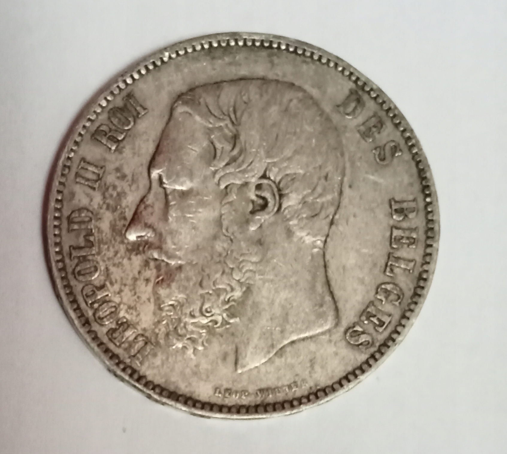 5 franków Belgia Leopold II 1870 (1)