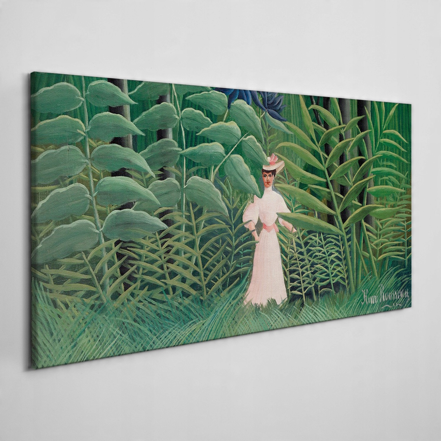 

Obraz na płótnie Dżungla kobieta liście 100x50 cm