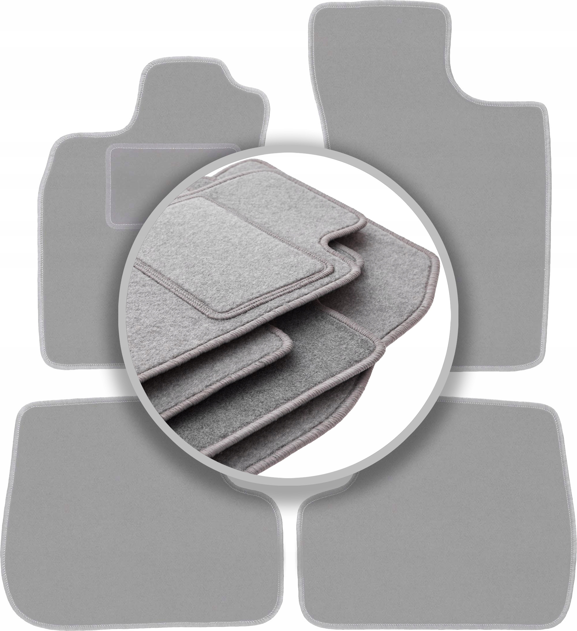 Velurové koberce Oslo šedé pro: Renault Twingo I hatchback 1993-2006