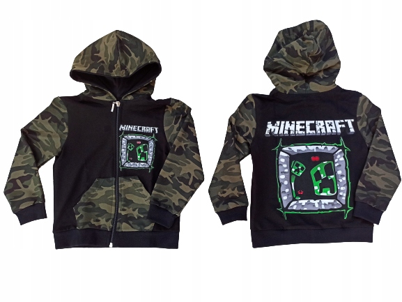 

Bluza rozpinana z kapturem r 116 Minecraft Moro