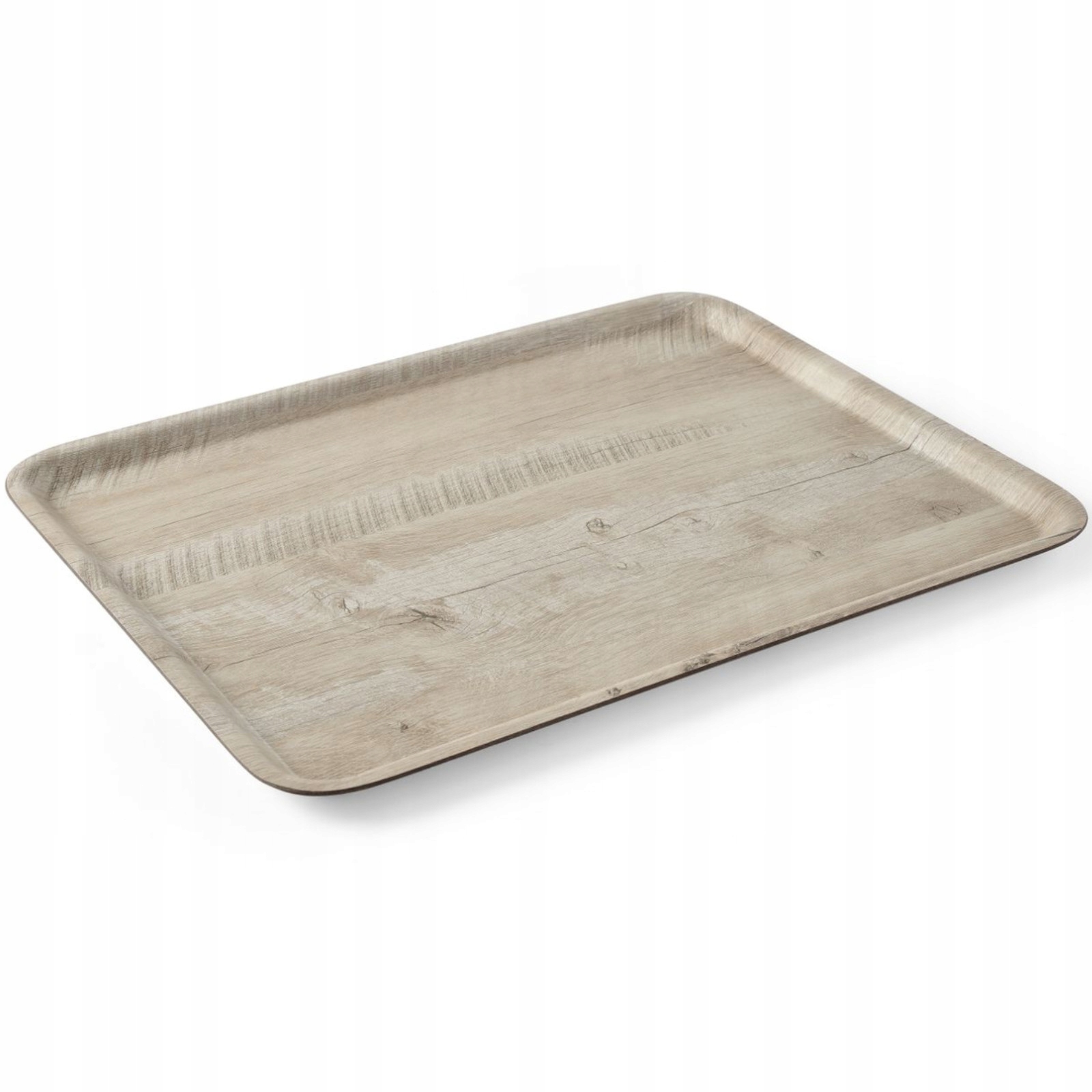 Servírovací podnos obdélníkový, protiskluzový, 370 x 530 mm světlé dřevo