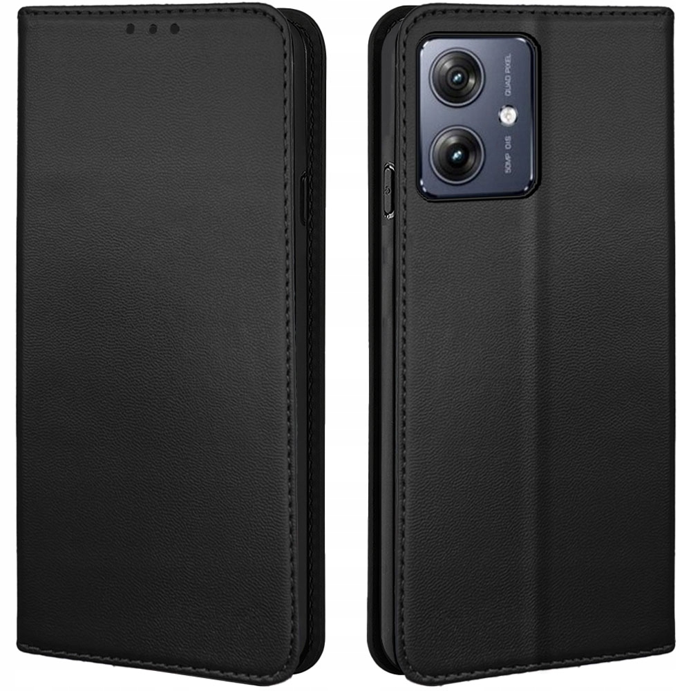Etui Skórzane Do Motorola G54 5G/Power Edition Magnetic Flip Book +Szkło