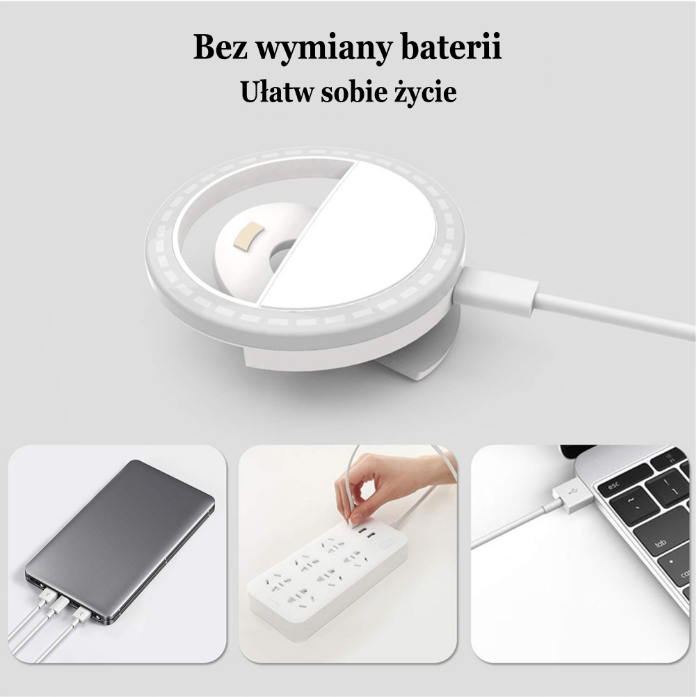 LAMPA SELFIE PIERŚCIENIOWA DO TELEFONU USB LED EAN (GTIN) 5233349828904