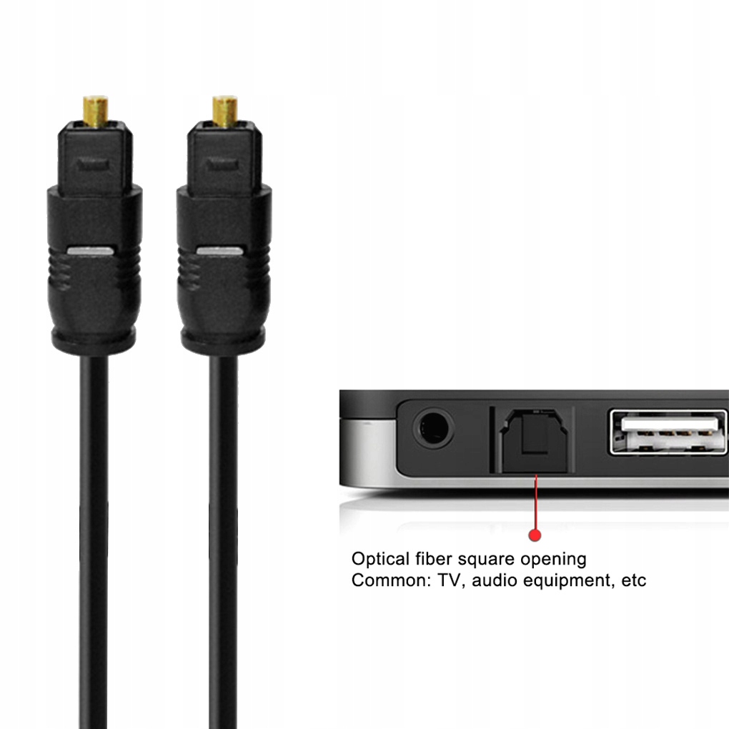 Digital Optiical Audio Fiber Fiber Male do System dźwięku 2.0