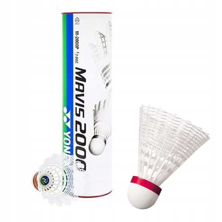 Badmintonové Míčky Yonex Nylon Mavis, bílé, různé rychlosti Trénink s trubkou