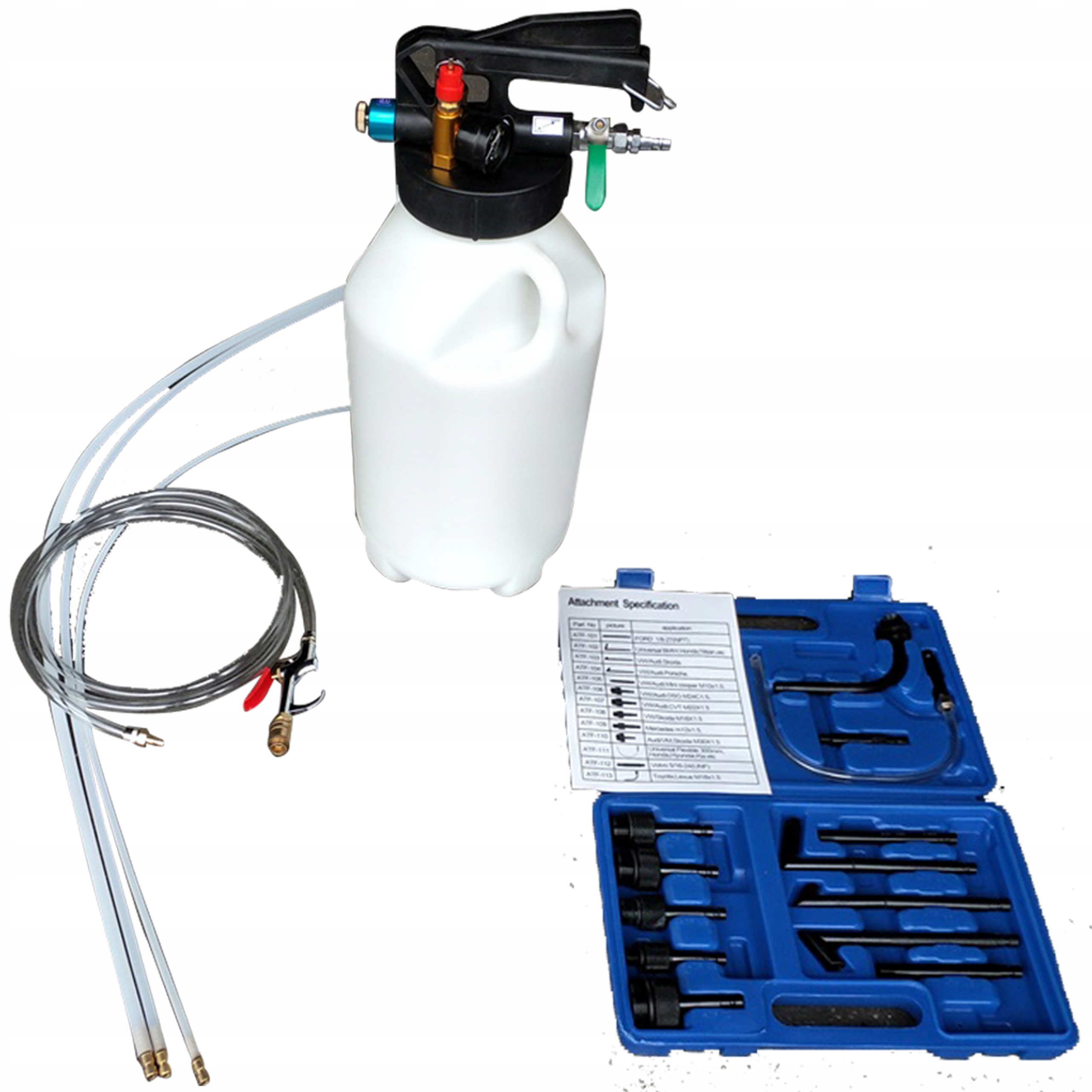 Pneumatická Pumpa Pro Plnění Oleje V Převodovkách Adaptéry 13 Ks