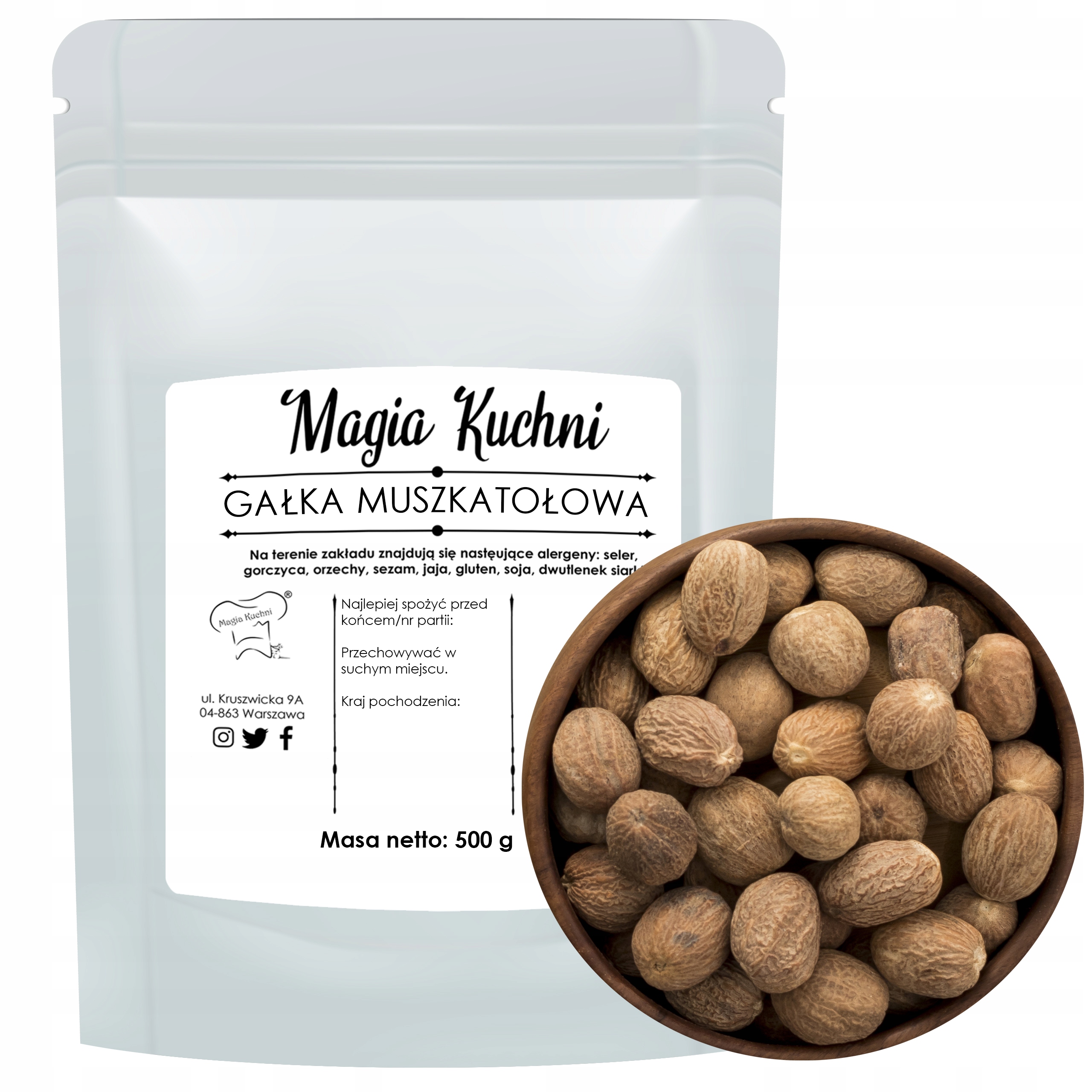 Levně Muškátový Oříšek celý 500 g Aromatická Kořeněná kvalita