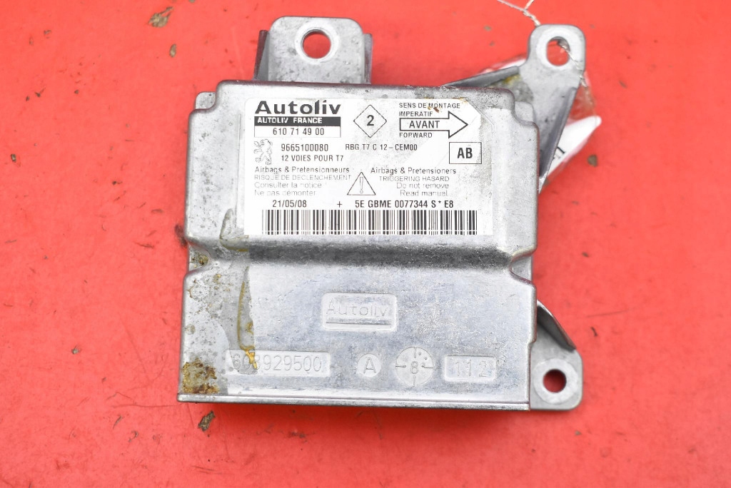 SENSOR modulo airbag 9665100080 PEUGEOT 308 T7 SW 07-11