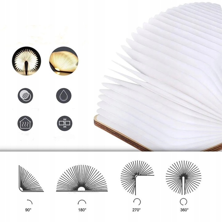 LAMPKA NOCNA DLA DZIECI LED Oryginalna Pomysłowa SKŁADANA KSIĄŻKA Na Biurko Płeć chłopcy dziewczynki unisex