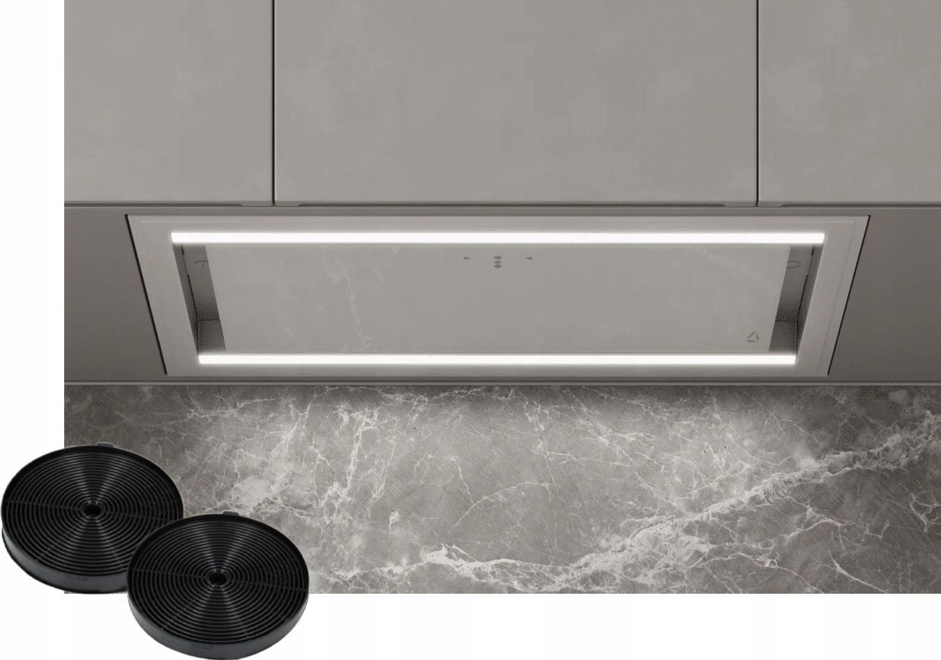 Okap Ciarko Design Duo Biały 55 Podszafkowy Boost CDZ5505B Filtry