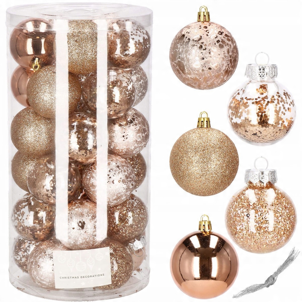

Bombki Choinkowe Bombka Rose Gold 6CM 30SZT.ZESTAW