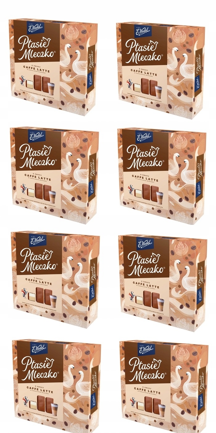 Levně 8 x 340 g Wedel Ptačí pěnové bonbóny caffe latte
