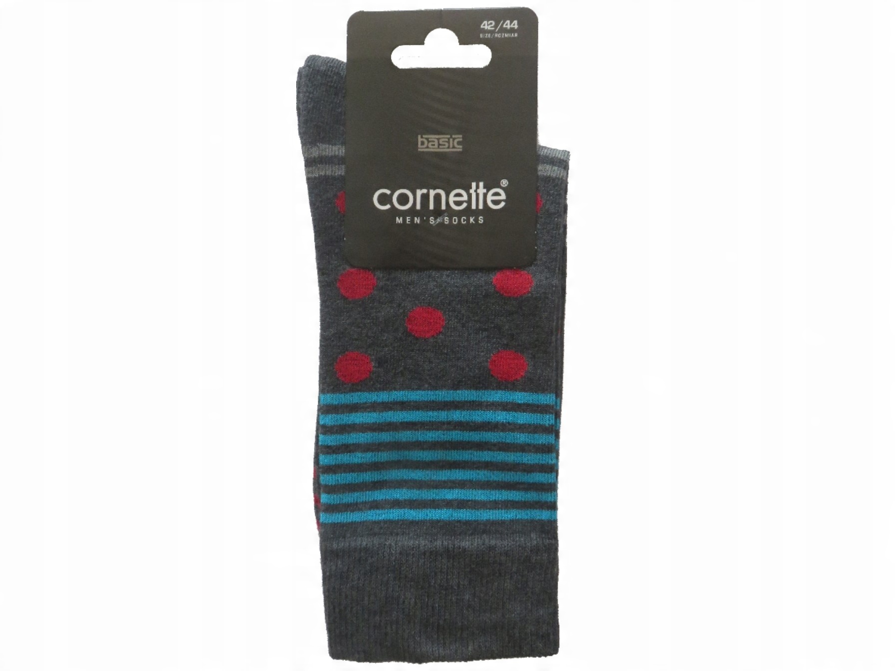 

Cornette skarpety męskie basic paski-kropki 39/41