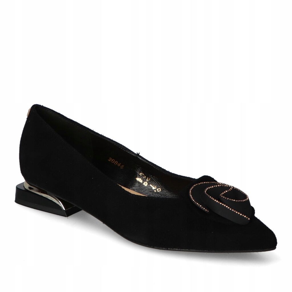 Baleríny Sala 20844/21 Černý semiš 38