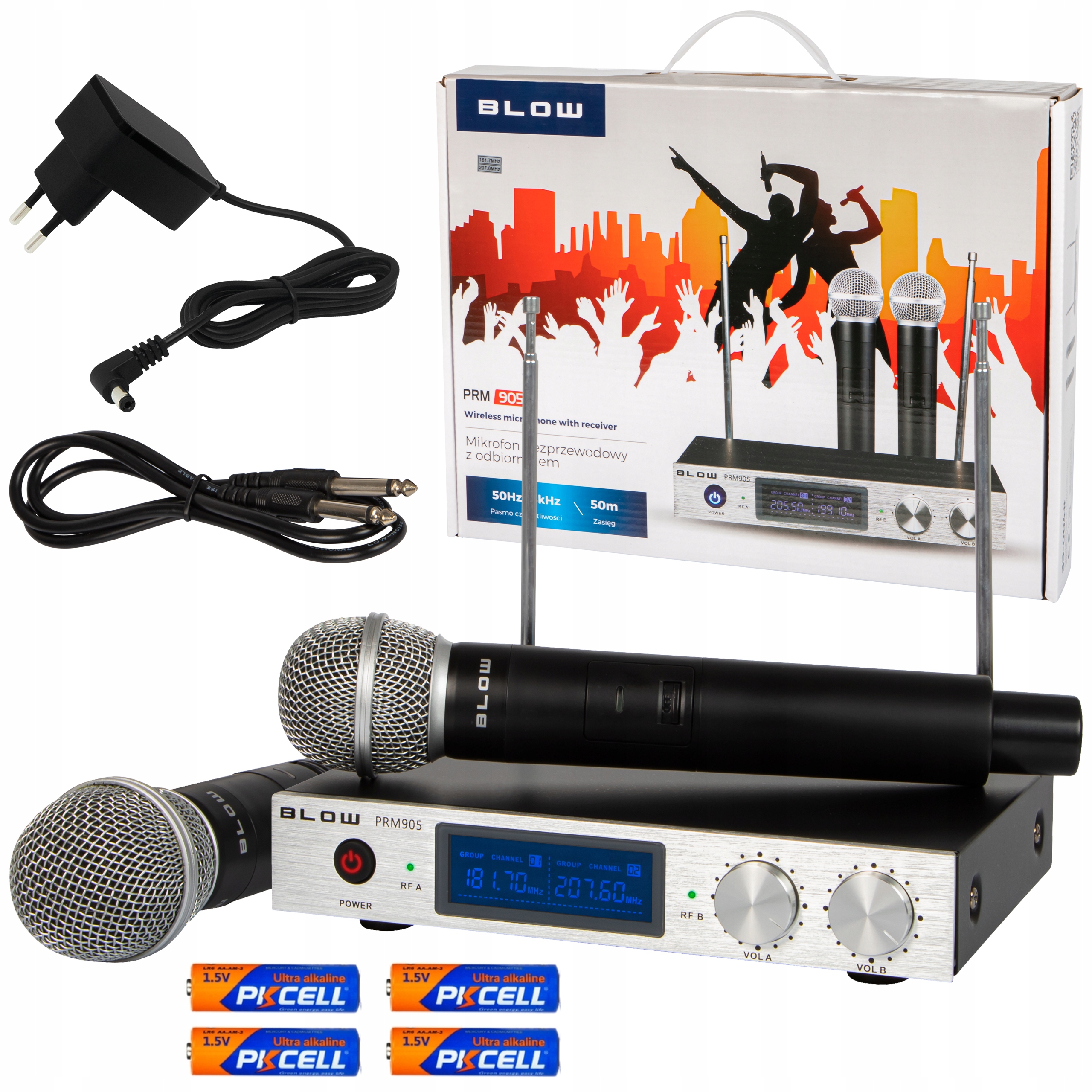 Profesionálny Mikrofón 2ks Prijímač Vhf Jack 6.3 50m Konferencia Vystúpenie