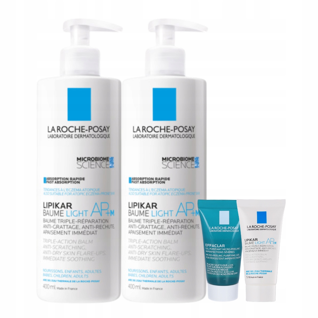 La Roche-Posay Lipikar Baume Light AP+M balsam do skóry suchej 400ml - 2PAK