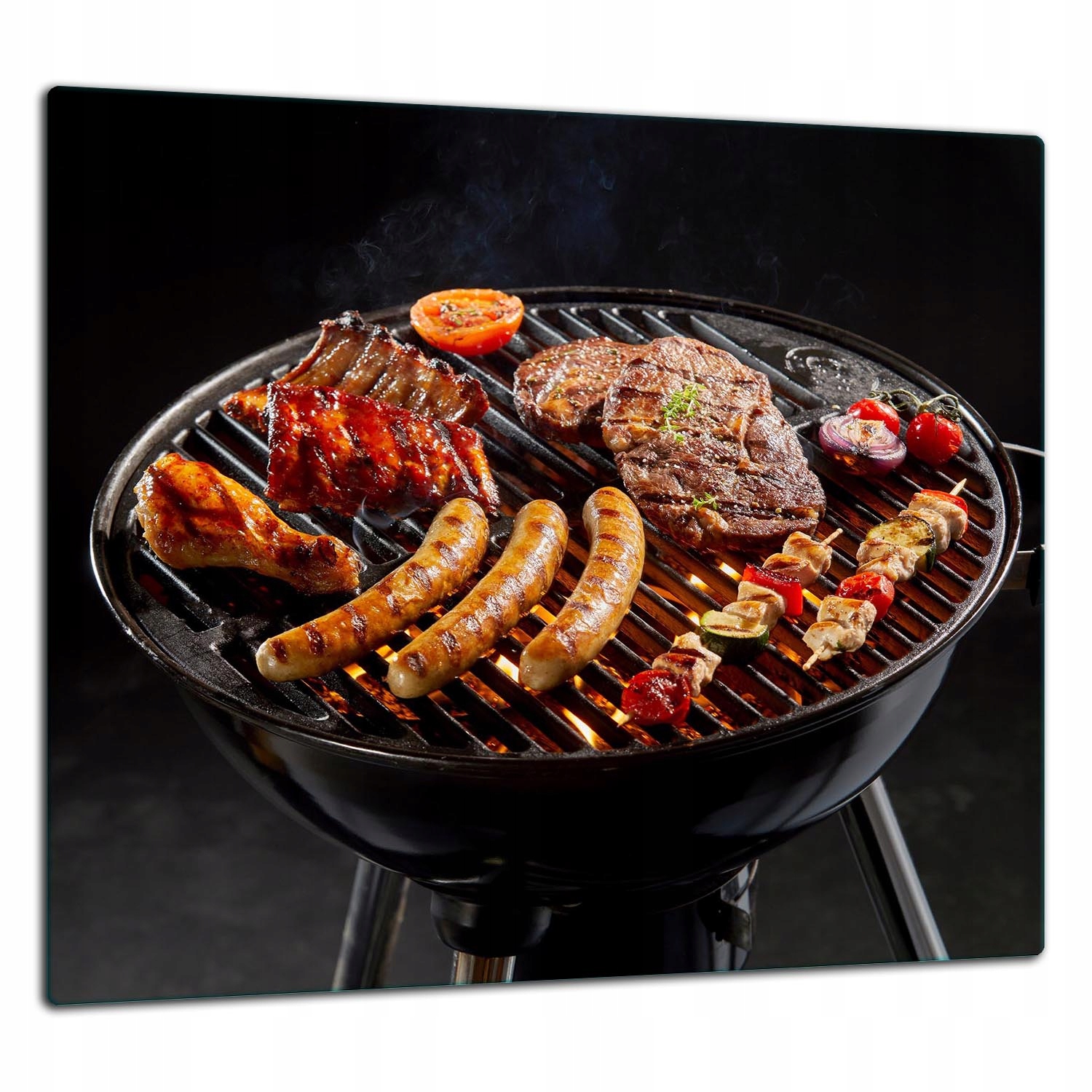 Skleněná Ochranná Deska Panel Lepidlo 65x60 Grill Lacobel 7v1