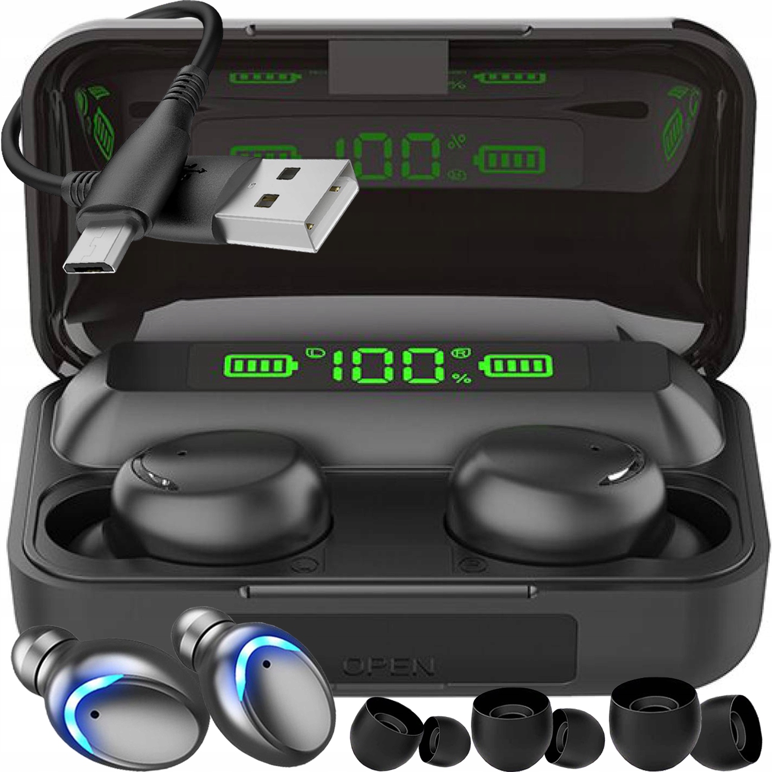 

Słuchawki Bezprzewodowe Bluetooth 5.1 Powerbank