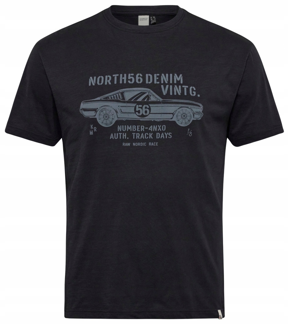 North 56Denim Velké Tričko Black 5XL obvod 160 cm