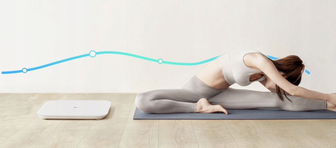 INTELIGENTNA Waga Łazienkowa Sportowa XIAOMI MI SMART SCALE 2 + APLIKACJA Kolor dominujący biały