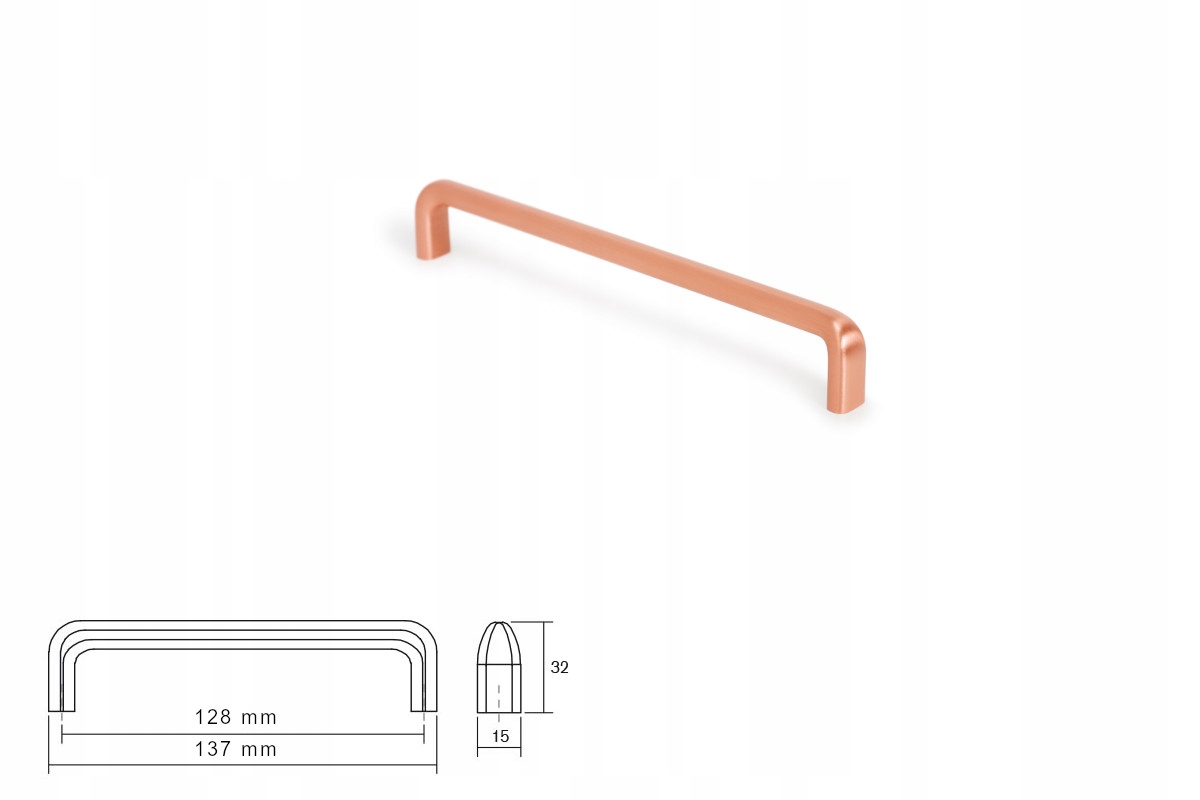 

Uchwyt meblowy Viefe 0226 Redo 128mm miedź