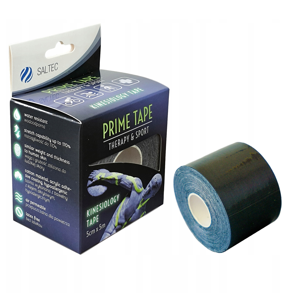 

Kinesiotaping tejpy plastry tape taśma Czarna