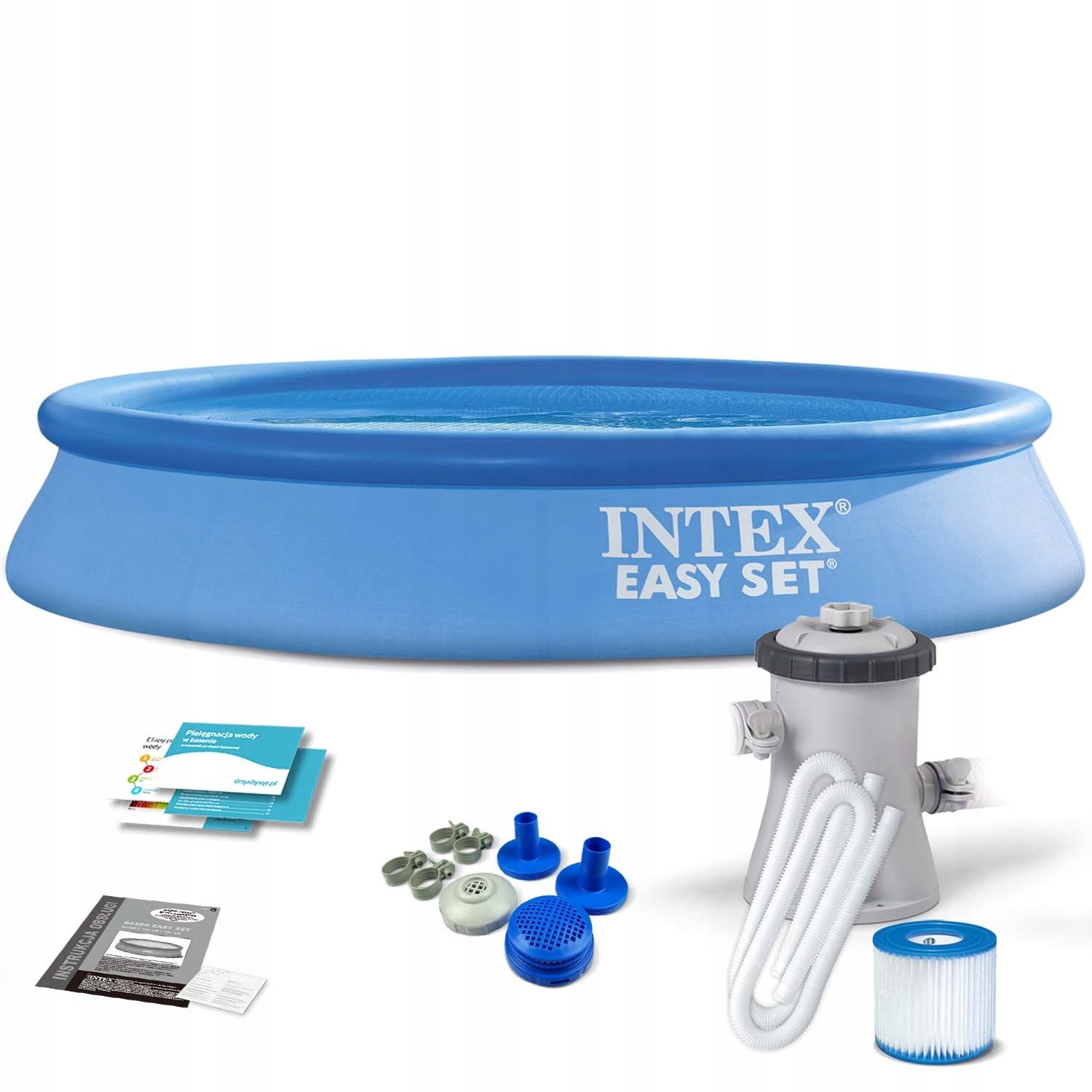 Záhradný Rozkladací Bazén Do Záhrady Pre Deti, Rodinný, Okrúhly Intex, Čerpadlo