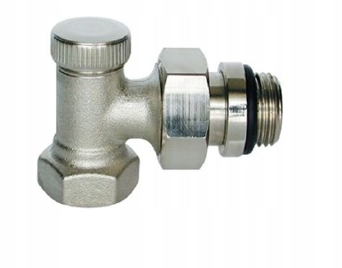 ZAWÓR GRZEJNIKOWY POWRÓT 1/2'' KĄTOWY Z O-RINGIEM