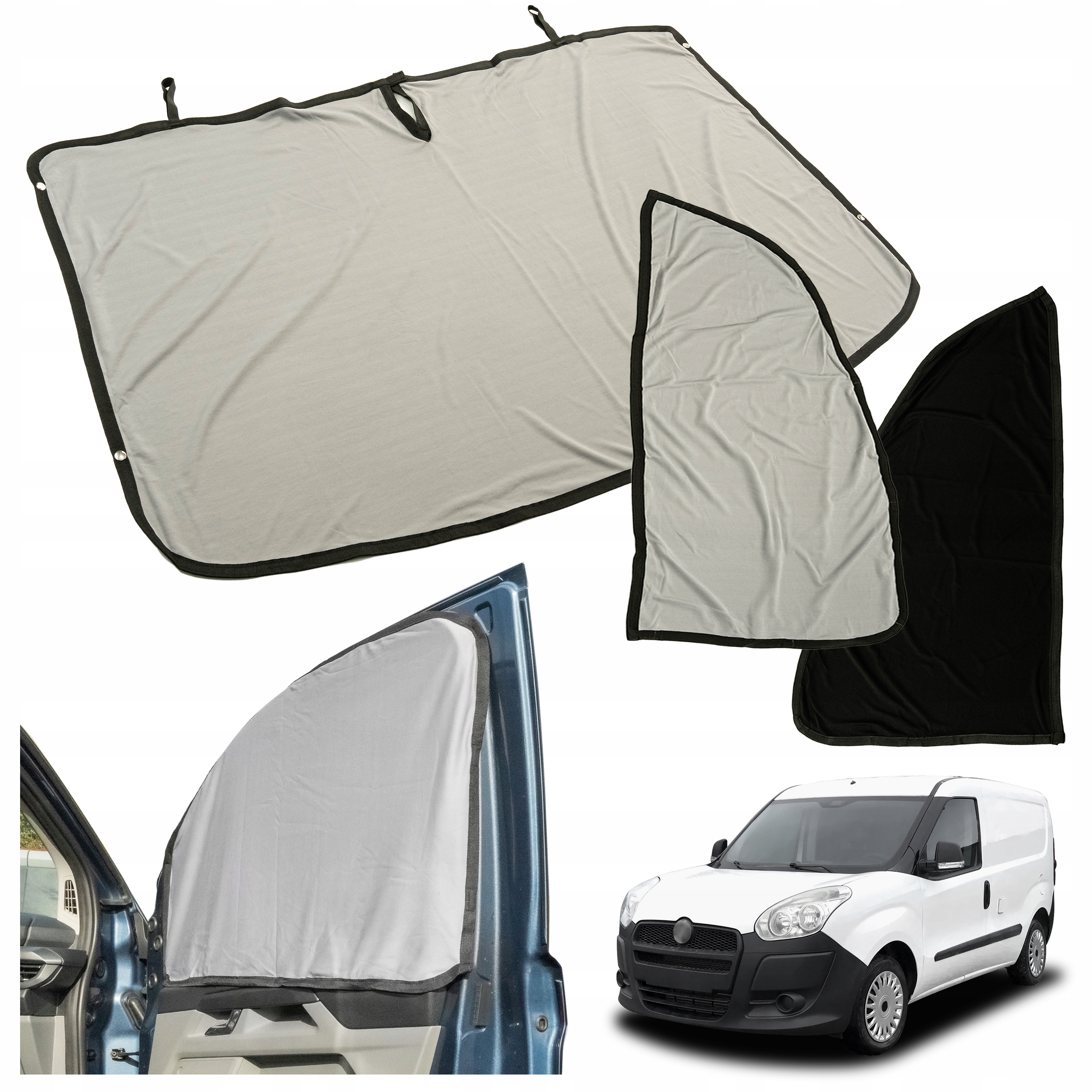 Zatemňovacie závesy na slnečné clony pre Fiat Doblo II 2010-2022