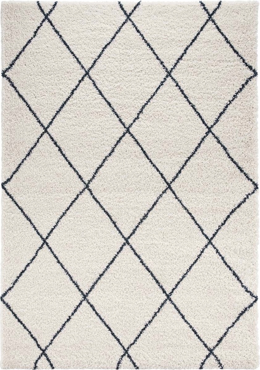 Kremowy dywan do salonu Shaggy turkusowy 200x290cm (104027) • Cena