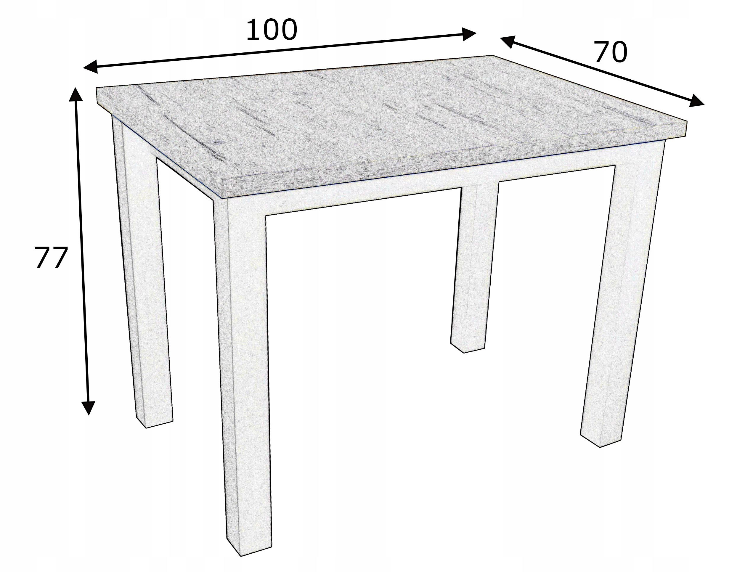 Stół mały 70x100 do kuchni Biały + Dąb Craft LOFT Marka inna