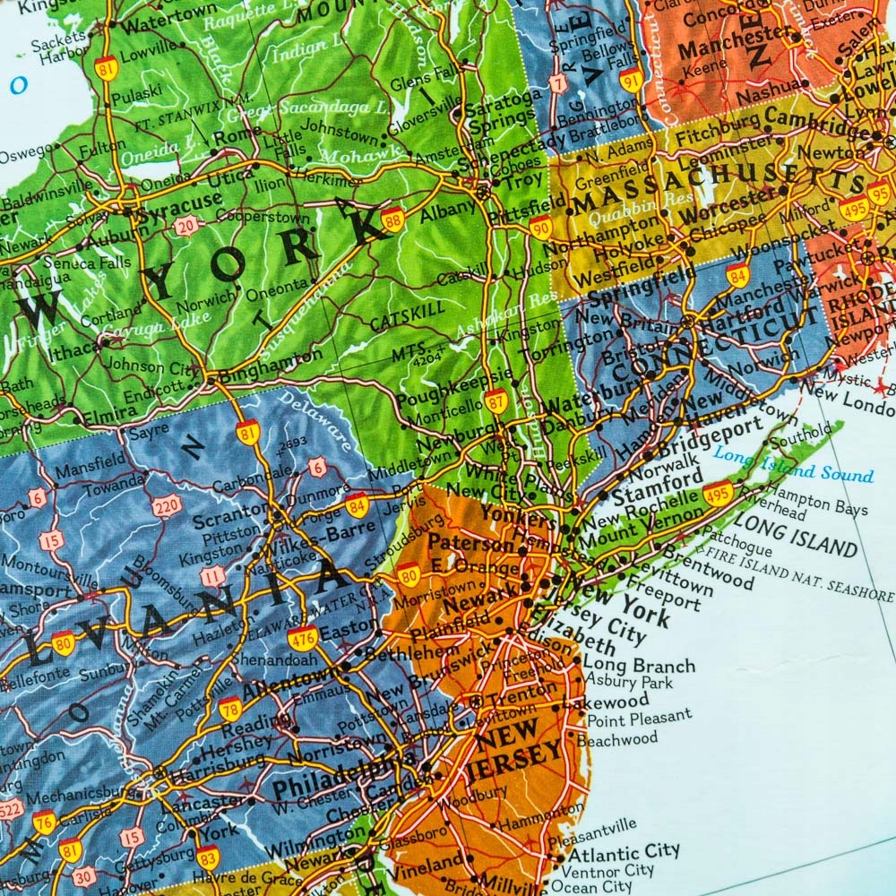 USA mapa ścienna 'KORKOWA' PINBOARD Język publikacji angielski