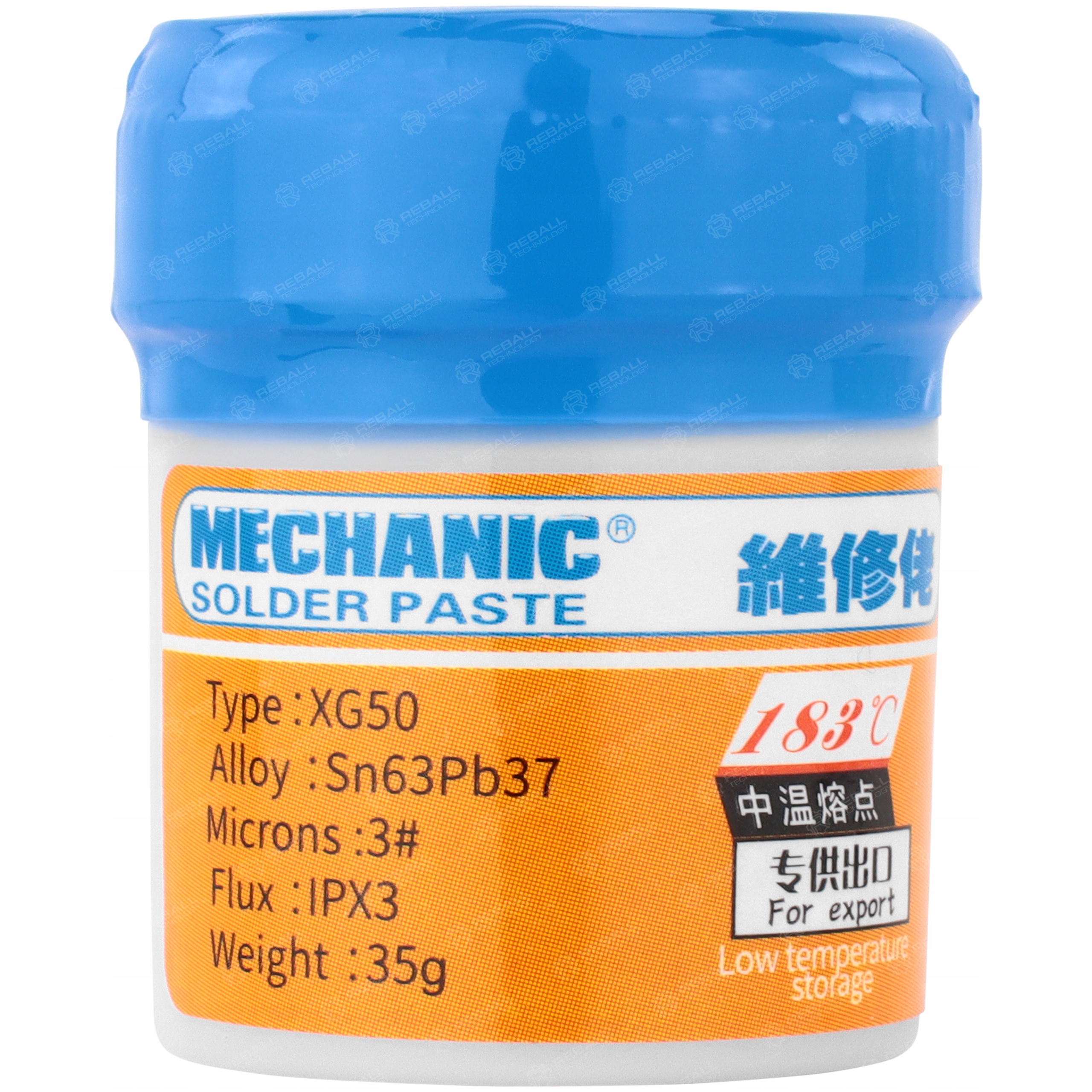 Жидкая Оловянная паяльная паста Sn63/Pb37, 35g, 183°C XG-50, Mechanic